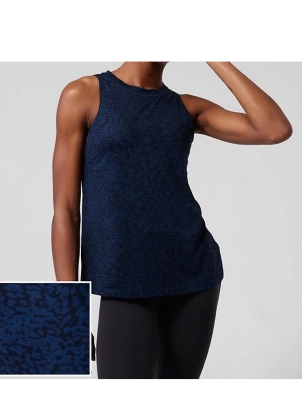 Athleta Blue Leopard Athletic Tank